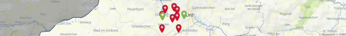 Kartenansicht für Apotheken-Notdienste in der Nähe von Alkoven (Eferding, Oberösterreich)